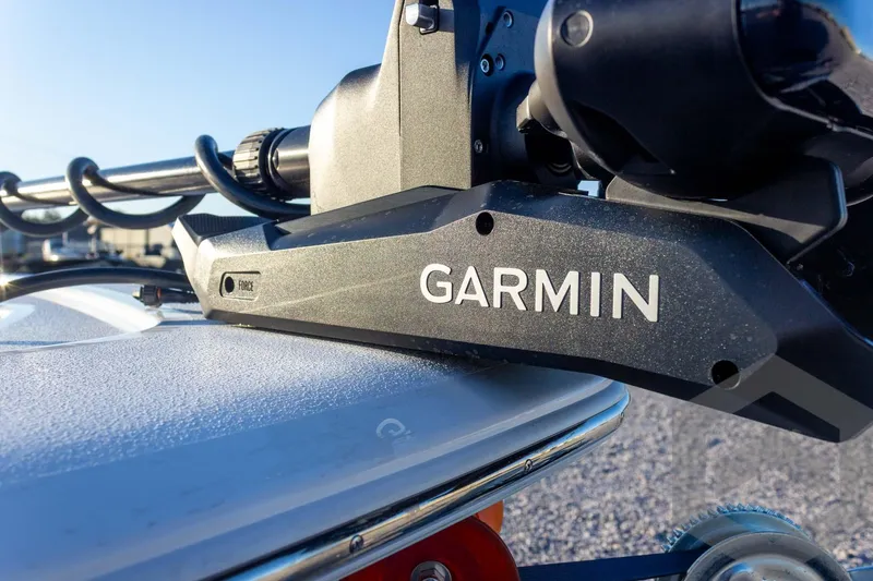 Slide: The Image of Garmin device on 2026 Tidewater 2110 Bay Max boat, close-up view. - 30