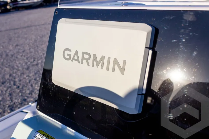 Slide: The Image of Garmin device on 2026 Tidewater 2110 Bay Max boat dashboard. - 57