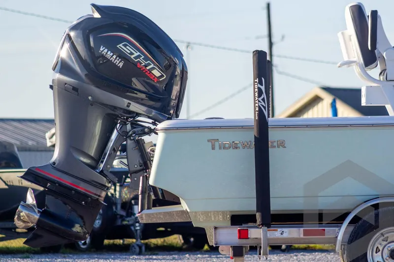 Slide: The Image of 2026 Tidewater 2110 Bay Max boat with Yamaha VMAX outboard motor. - 8