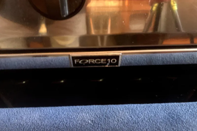 Slide: The Image of Force 10 stove on 1984 Nauticat 33 yacht, close-up view. - 35