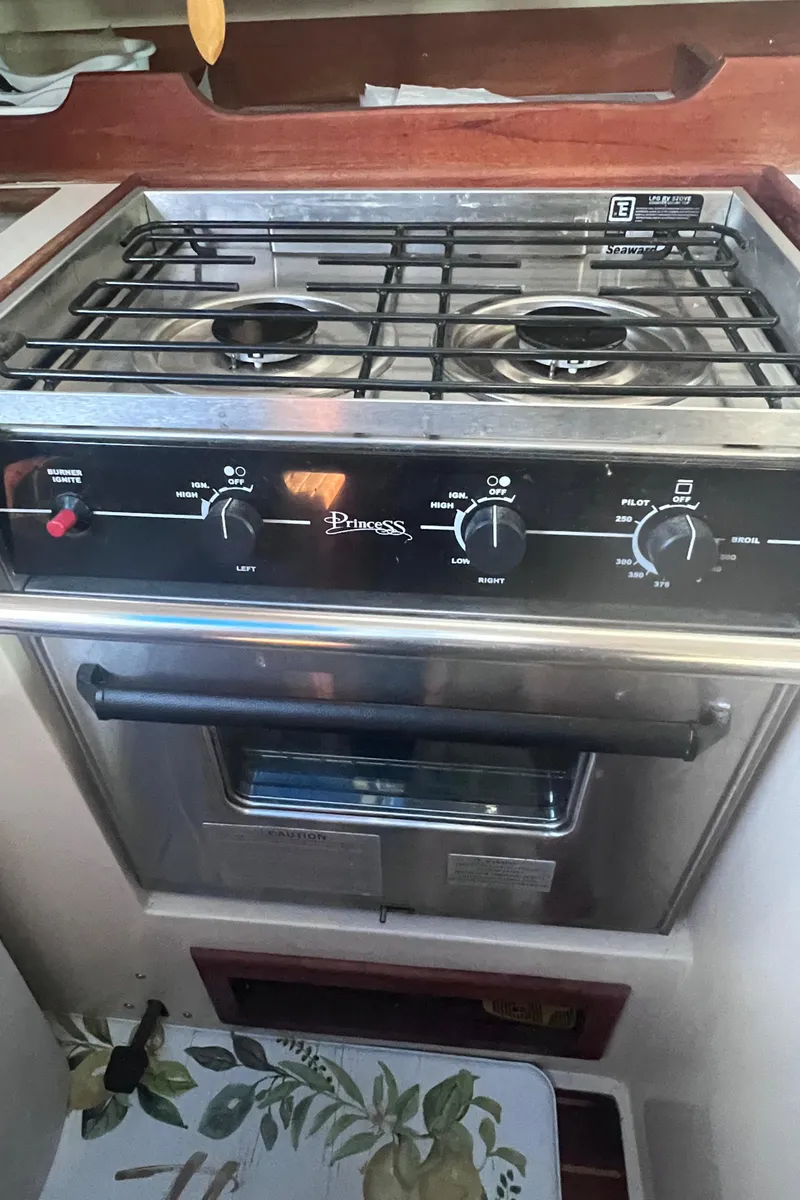 Slide: The Image of Stove and oven in 1989 Catalina 36 yacht kitchen interior. - 27