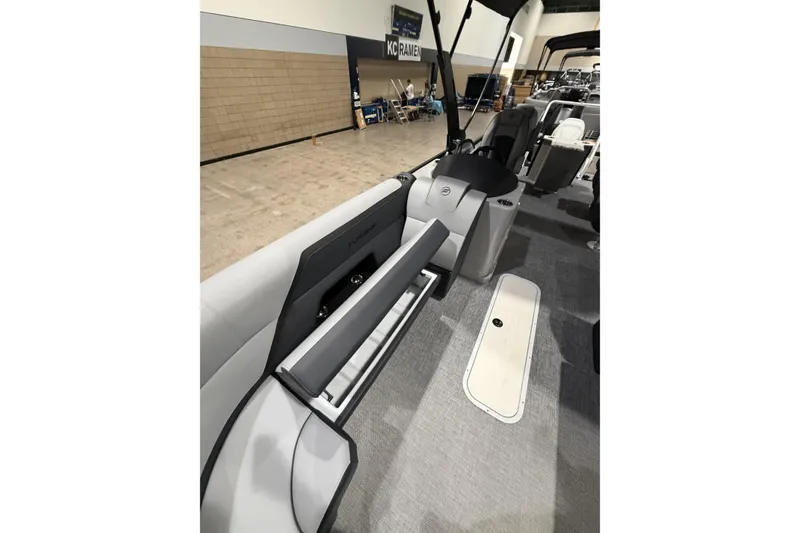 Slide: The Image of 2026 Flagship Discover 22 Rear Fish boat with extended rear deck, interior view. - 8