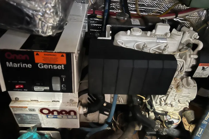 Slide: The Image of Volvo Penta engine in 2004 Cruisers Yachts 3750 Motoryacht, high-performance marine engine. - 9