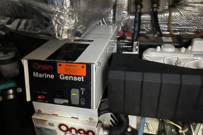 Slide: The Image of Onan Marine Genset in 2004 Cruisers Yachts 3750 Motoryacht engine room. - 10