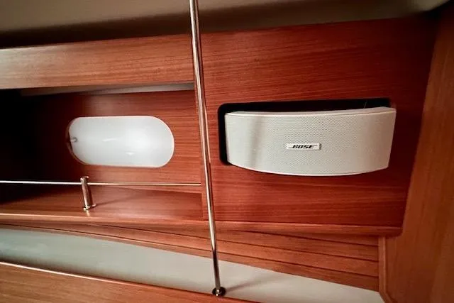Slide: The Image of Interior of 2015 Catalina 315 yacht with Bose speaker and wooden finish. - 25