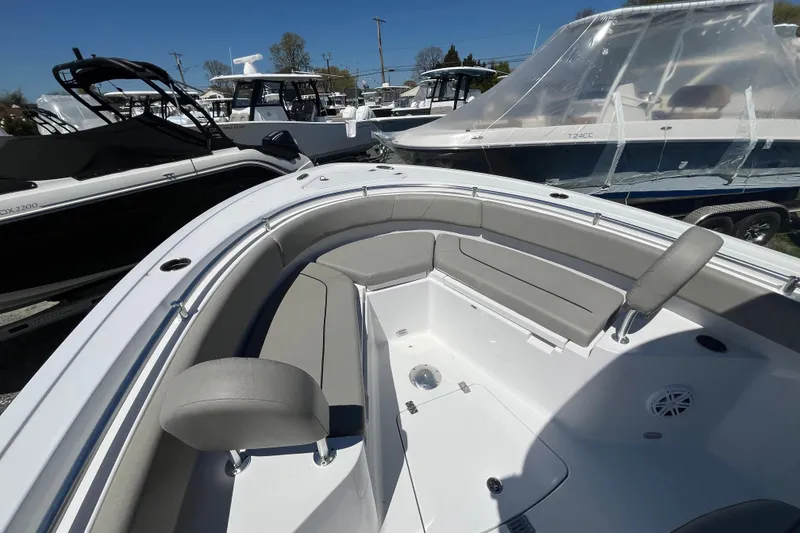 Slide: The Image of 2026 Sportsman Heritage 231 Center Console boat with spacious seating and sleek design. - 12