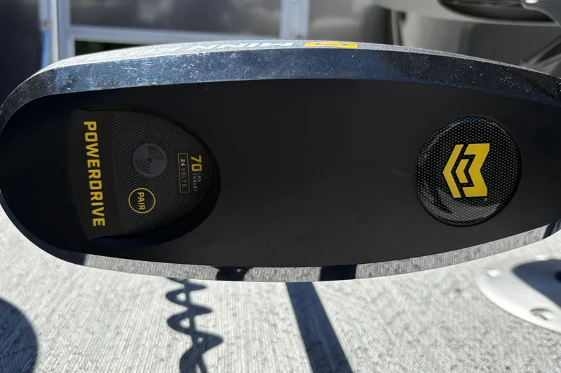 Slide: The Image of PowerDrive motor on 2026 Sun Tracker Fishin' Barge 20 DLX, 70 thrust, 24 volts. - 34
