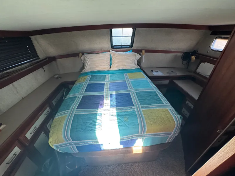 Slide: The Image of Interior of Carver 3607 yacht with cozy bed. - 23