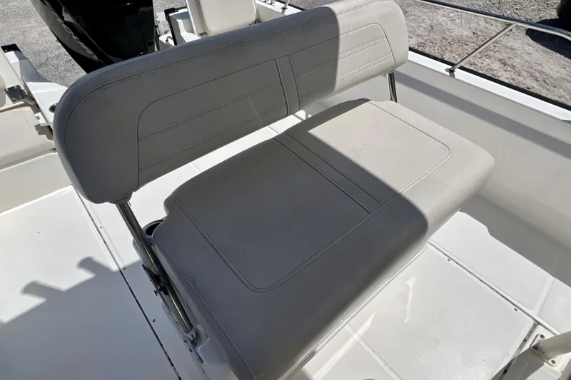 Slide: The Image of 2023 Boston Whaler 210 Montauk boat seat, featuring sleek design and comfortable upholstery. - 9