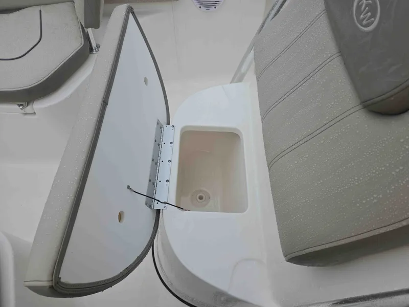 Slide: The Image of Interior view of 2023 Key West 219 FS boat with storage compartment. - 9