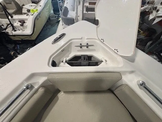 Slide: The Image of Interior view of 2024 Key West 239 FS boat deck. - 21