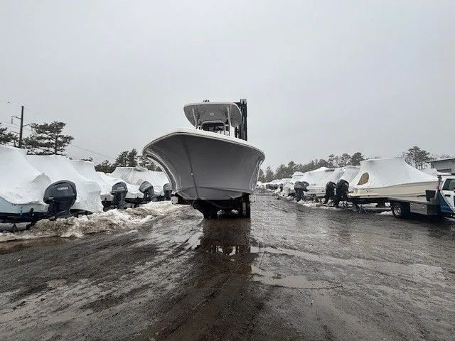Slide: The Image of 2024 Key West 239 FS boat on snowy parking lot. - 7