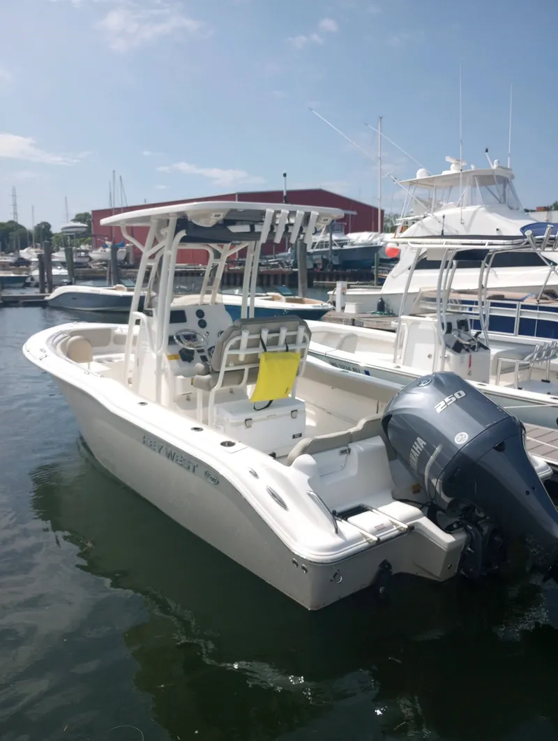 The Image of 2023 Key West 239 FS boat docked with Yamaha engine. - 0