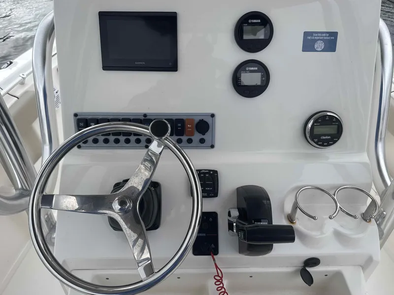 Slide: The Image of Key West 239 FS boat helm console, 2024 model. - 5