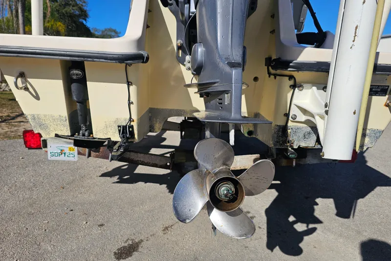 Slide: The Image of 2002 Maverick 17 HPX Mirage Tunnel boat propeller and stern view. - 6