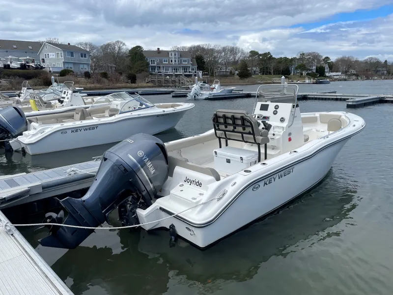The Image of 2024 Key West 239 FS boat docked at marina. - 0