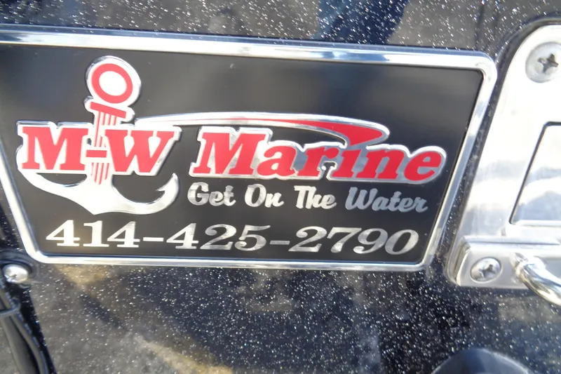 Slide: The Image of 2022 Vexus DVX22 boat with M-W Marine logo and contact number. - 26