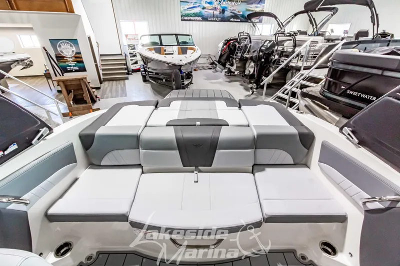 Slide: The Image of 2026 Chaparral 21 SSi boat interior at Lakeside Marina showroom. - 11