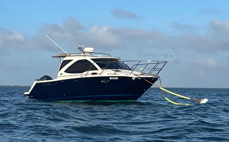 The Image of 2017 Cutwater C-24 boat on calm water under sunny skies. - 0