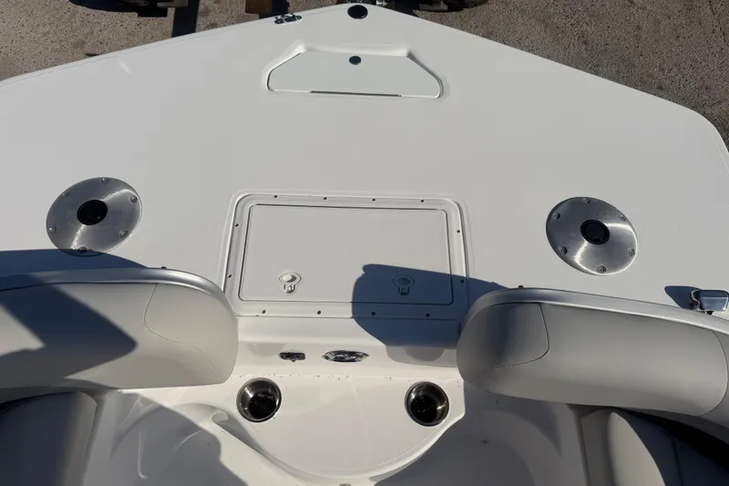 Slide: The Image of Manufacturer Provided Image: Top view layout of 2026 Hurricane FunDeck 198 RE OB boat. - 15