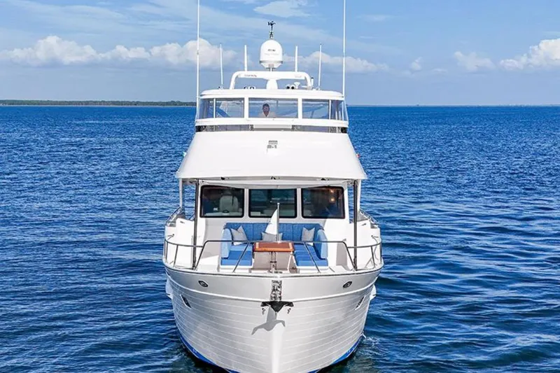 Slide: The Image of 2023 Outer Reef Yachts 670 Azure Custom Cockpit Motoryacht on open sea. - 5