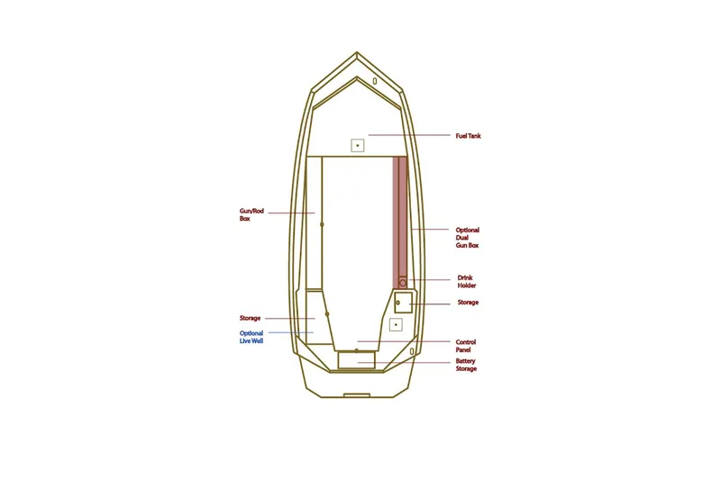 Slide: The Image of Manufacturer Provided Image: Diagram of Excel 1751 Viper F4 boat layout, 2026 model. - 13