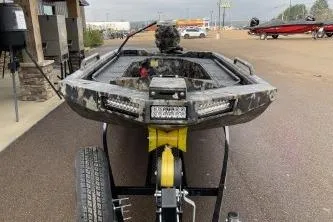 Slide: The Image of 2026 Excel 1751 Viper F4 boat on trailer, outdoor setting. - 3