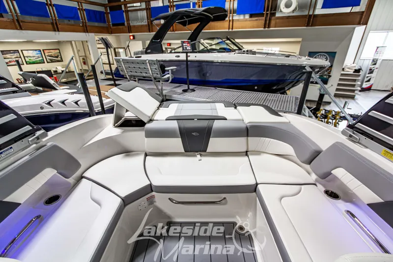 Slide: The Image of 2026 Chaparral 23 SSi boat interior at Lakeside Marina showroom. - 13