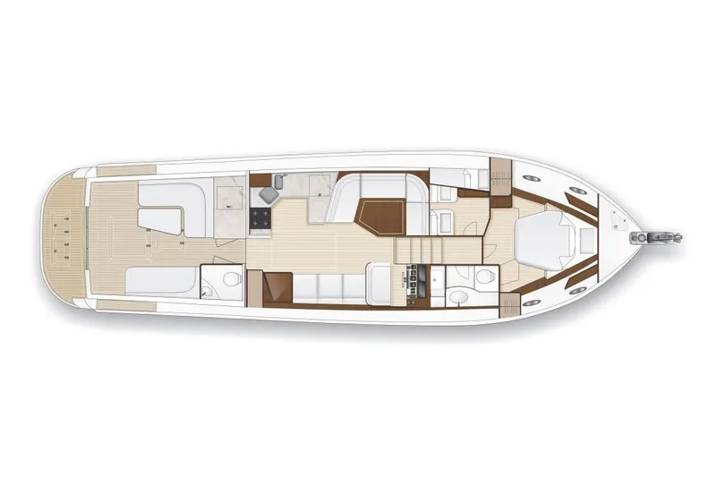 Slide: The Image of Manufacturer Provided Image: Floor plan of 2025 Hylas M49 yacht, showcasing interior layout and design features. - 24