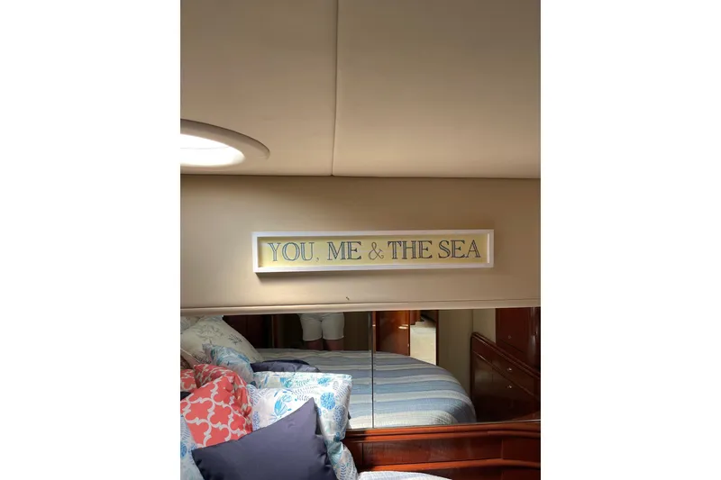 Slide: The Image of Interior of 2003 Sea Ray 550 Sundancer with "You, Me & The Sea" sign. - 27