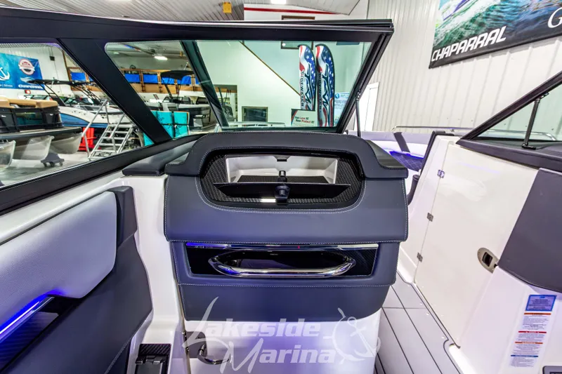 Slide: The Image of Interior of 2026 Chaparral SSX 6 boat at Lakeside Marina showroom. - 24