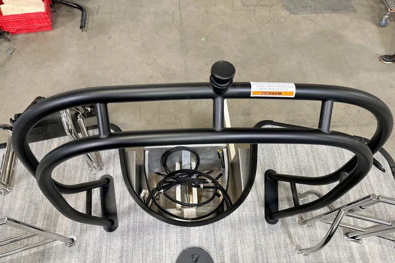 Slide: The Image of Luxurious interior of 2026 Godfrey Monaco 255 MTF pontoon boat at Lakeside Marina. - 11