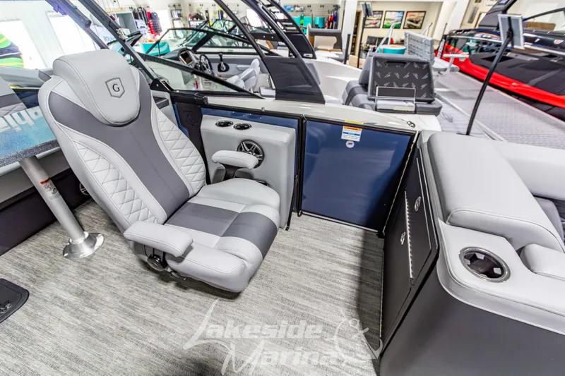 Slide: The Image of Interior of 2026 Godfrey Monaco 255 MTF boat with luxurious seating and modern design. - 26