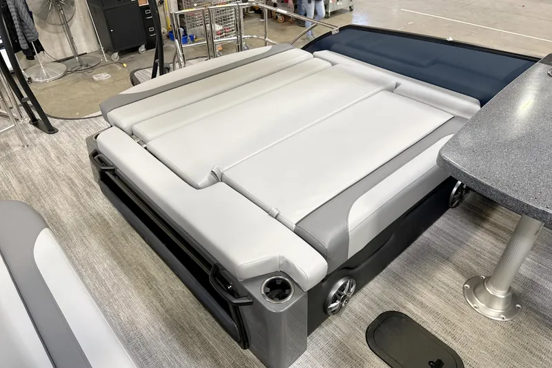 Slide: The Image of 2026 Godfrey Monaco 255 MTF boat interior with sleek seating and modern design. - 5