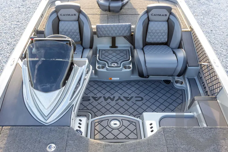 Slide: The Image of 2026 Caymas CX 21 PRO boat interior with dual seats and sleek design. - 35
