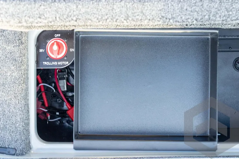 Slide: The Image of Trolling motor control panel in 2026 Caymas CX 21 PRO boat. - 53