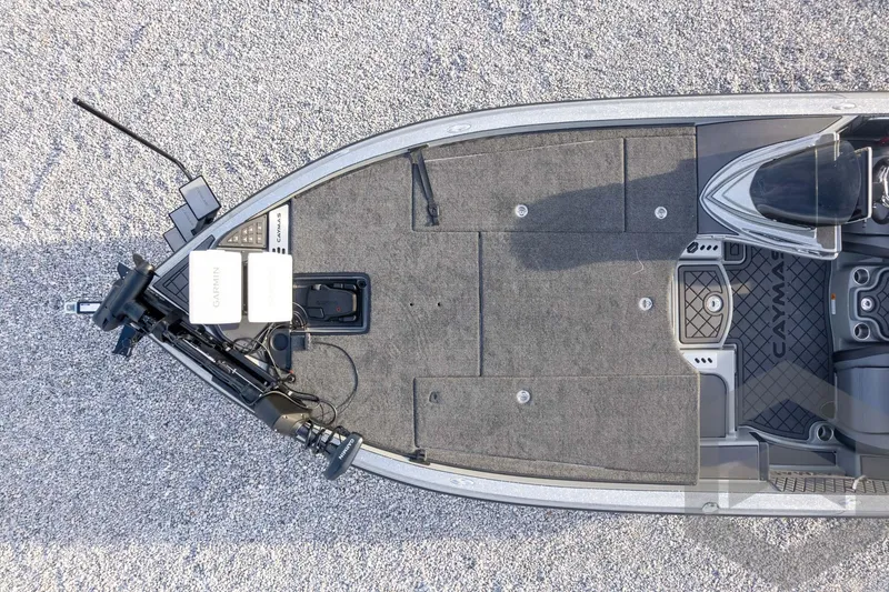 Slide: The Image of Top view of 2026 Caymas CX 21 PRO boat deck with advanced equipment. - 55