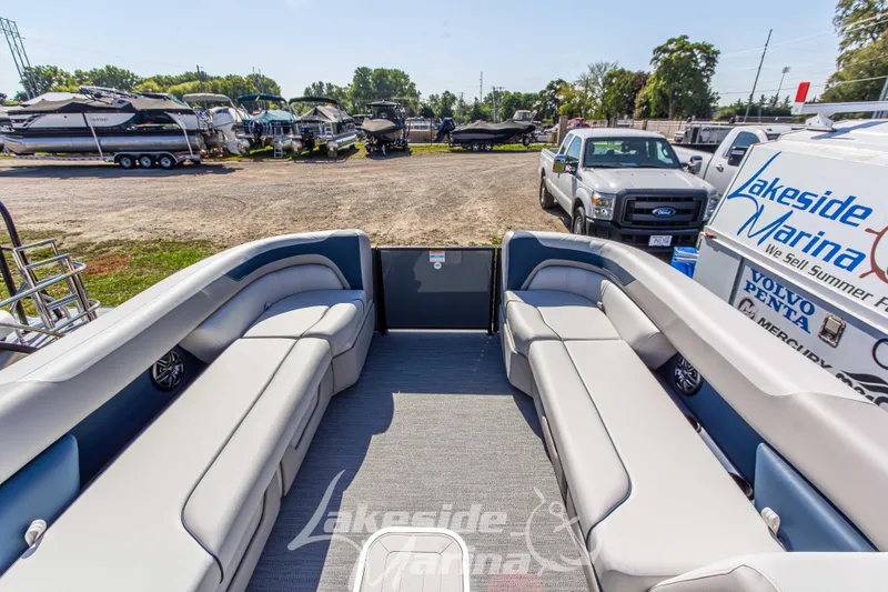 Slide: The Image of 2026 Godfrey Sweetwater 2286 SB pontoon boat interior at Lakeside Marina. - 8