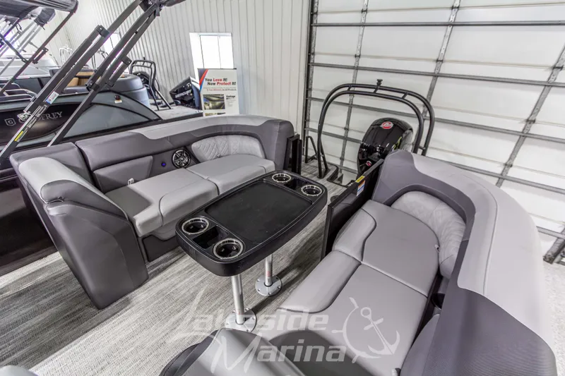Slide: The Image of Interior of 2026 Godfrey Sweetwater 2286 SBC pontoon boat with seating and table. - 24