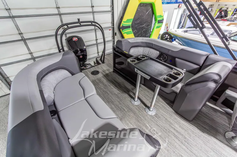 Slide: The Image of Interior of 2026 Godfrey Sweetwater 2286 SBC pontoon boat with seating and table. - 25