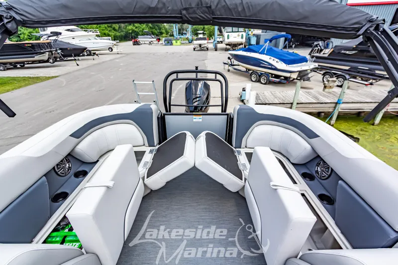 Slide: The Image of 2026 Godfrey Sweetwater 2286 SBC pontoon boat interior at Lakeside Marina. - 18