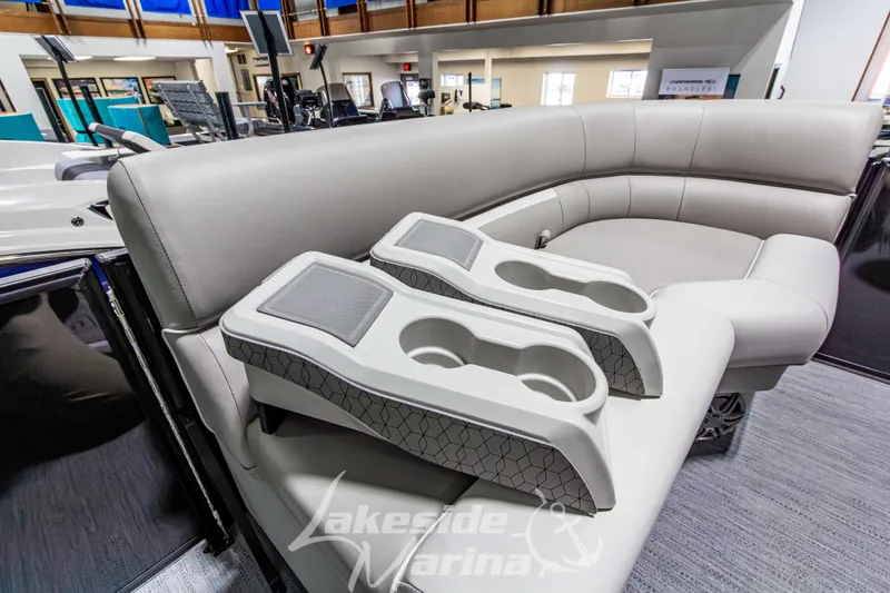 Slide: The Image of Luxurious seating on 2026 Godfrey Sweetwater 2286 SFLX pontoon boat at Lakeside Marina. - 14