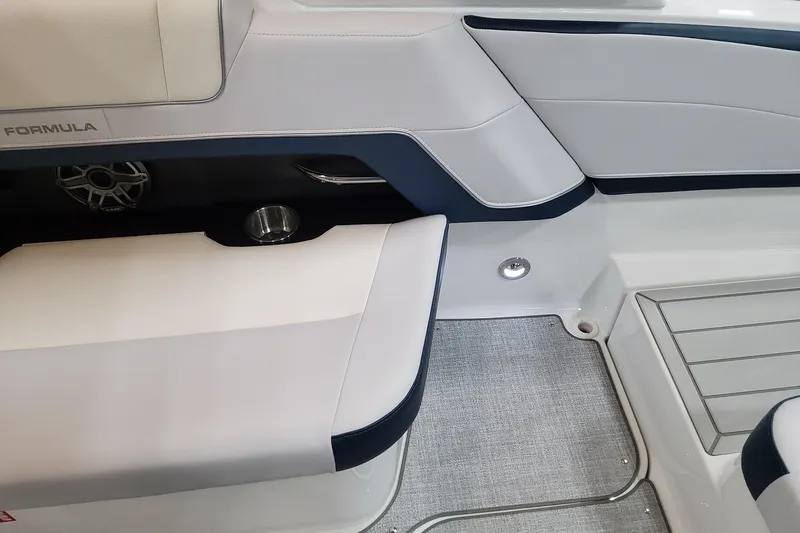 Slide: The Image of 2026 Formula 330 Crossover Bowrider OB interior with sleek seating and modern design. - 64