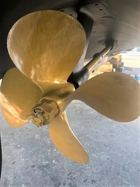 Slide: The Image of Propeller of 2007 Pama 540 LX Pilothouse boat, close-up view. - 49