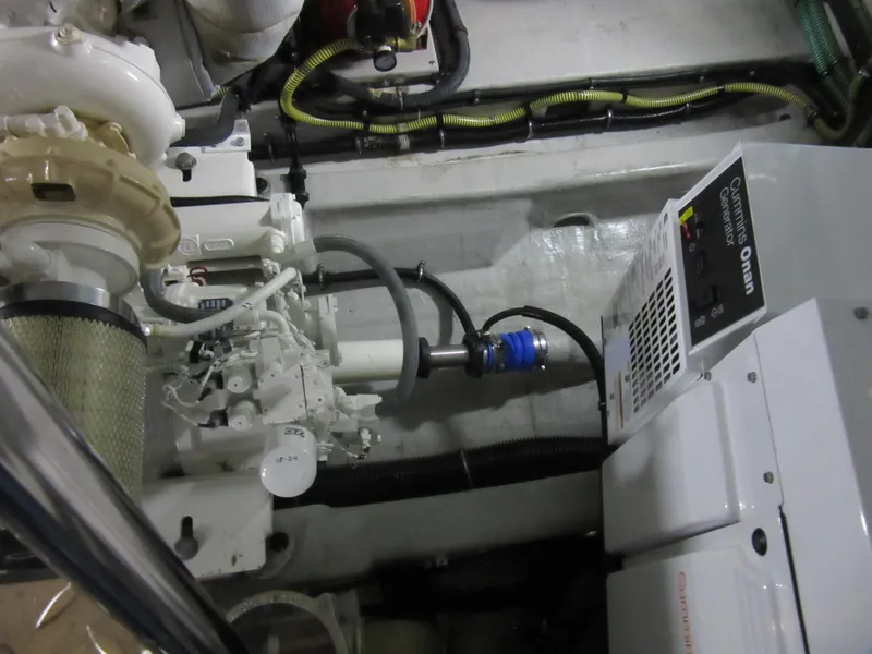 Slide: The Image of Engine room of 2014 Sunseeker Manhattan 53 yacht with Onan generator. - 29