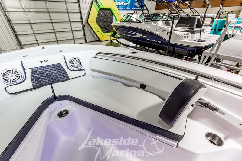 Slide: The Image of 2026 Tidewater 210 CC Adventure boat interior at Lakeside Marina showroom. - 36