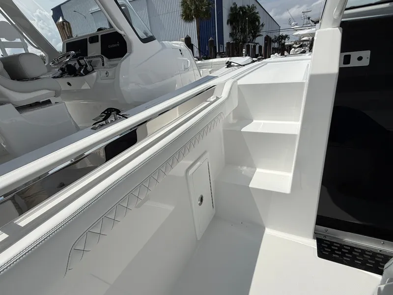 Slide: The Image of Intrepid 35 PANACEA 2026, modern boat cockpit with controls. - 22
