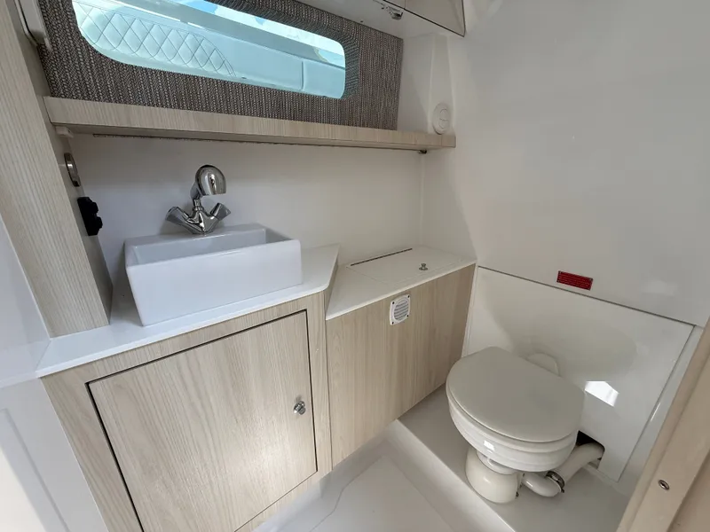Slide: The Image of Modern bathroom in Intrepid 35 PANACEA 2026 boat. - 28