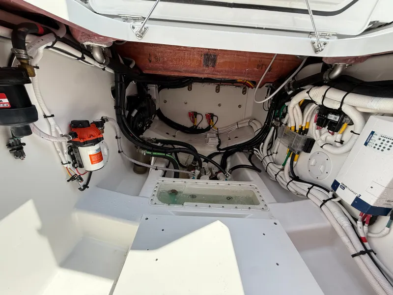 Slide: The Image of Interior view of Intrepid 35 PANACEA 2026 engine compartment. - 32