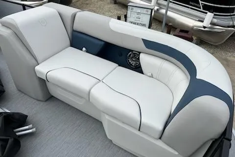 Slide: The Image of 2026 Sweetwater 2286SFLC boat seating with modern design and comfortable upholstery. - 15